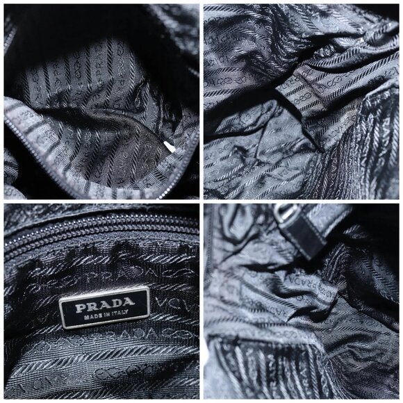 PRADA Shoulder Bag Nylon Black Silver Auth am9554 - Picture 16 of 16